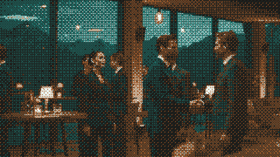 An evening summit crowd rendered in the Event dither